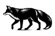 Fox silhouette clip art. Vector illustration