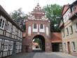 Mittelalterliches Steintor in der historischen Stadt Salzwedel in der Altmark in Sachsen-Anhalt