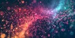 © Lucky Ai - Abstract colorful particle grid with bokeh. Science dust with glow. Futuristic bigdata visualization