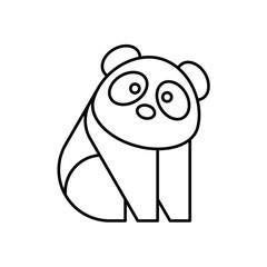 Poster - Panda logo. Icon design. Template elements	