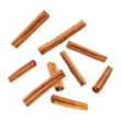 © KimlyPNG - floated Cinnamon sticks falling isolate on transparency background PSD