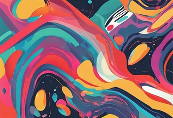 Poster - 'abstraction illustrated illustration Vector Colorful'