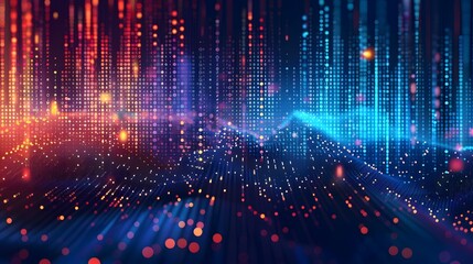 Wall Mural - data sorting. big data analytics stream. information classification.