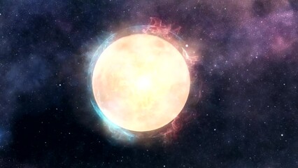 illustration of a big sun in outer space