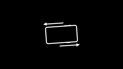 Wall Mural - phone rotation from vertical to horizontal or reverse. turn and rotate your device smartphone icon a