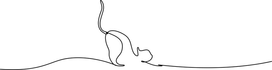 Naklejka na meble line art cat for a animals day