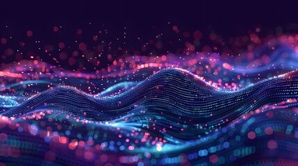 Wall Mural - data transfer concept. digital wallpaper, ai generative