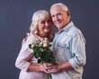 Happy old couple