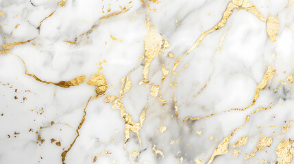 Wall Mural - White and gold marble textured background marble background. Generative AI.