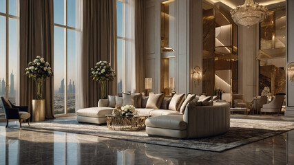 Wall Mural - luxury living room