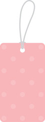 Wall Mural - Blank cute pastel pink patterned gift tags. Flat design illustration.