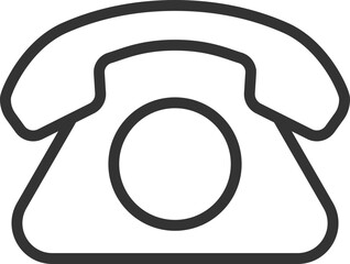 Poster - Phone icon vector illustration. Call center app. Telephone icons trendy flat style. Contact us line silhouette.