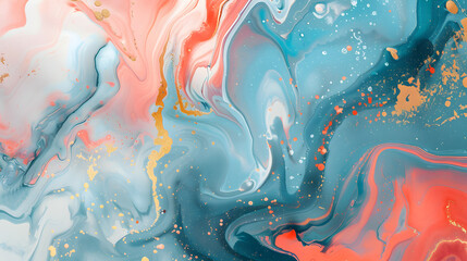 Wall Mural - Luxury abstract fluid art paint marble background. Generative AI.