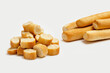 bread croutons croutons on a white background