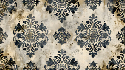 background:patterns made of vintage french. Generative AI.
