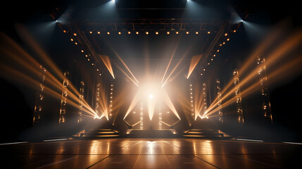 Wall Mural - A huge stage with spotlights shining down