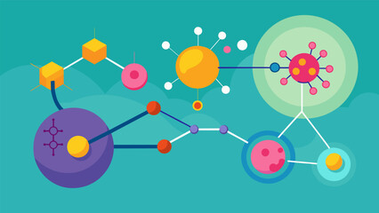 Wall Mural - A visual representation of ketamine molecules interfering with the interaction between the NMDA receptors and the protein PSD95 altering synaptic.