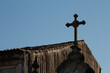 Stone Crucifix against a vibrant Blue Sky, Fao, Braga, Portugal.
