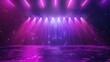 © Awais - A purple spotlight shines on an empty stage with a circular platform.