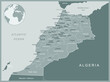 Morocco - detailed map with administrative divisions country. Vector illustration