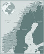 Norway - detailed map with administrative divisions country. Vector illustration