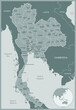 Thailand - detailed map with administrative divisions country. Vector illustration