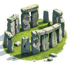 Isometric view of Stonehenge