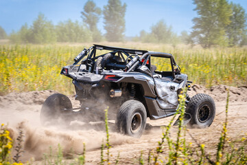 Wall Mural - UTV buggy and 4x4 in the action. Rally, extreme, adrenalin