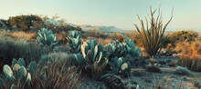 Poster Design, Arizona Desert, Agaves, Cactus