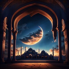 Wall Mural - sunset in the city