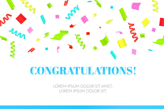 Multicolor confetti celebration design background