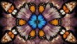 A Group Of Butterflies Forming A Kaleidoscope Of C