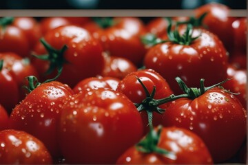 'wet whole tomatos arranged market food tomatoes vegetable healthy vegetarian red fruit salad freshness variation green eating fresh organic crop ingredient dieting raw isolated coloured diet'