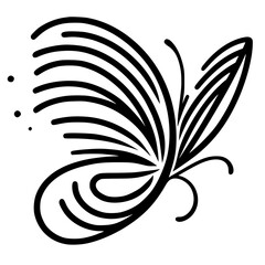 Wall Mural - Butterfly lineart