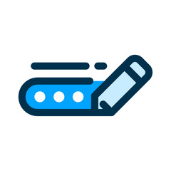 Poster - edit or change password concept illustration flat design icon. ui button