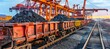© Ilja - Coal transport wagon  mining and export concept on blurred background with copy space