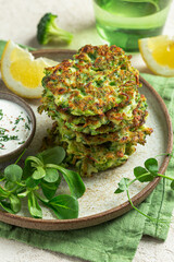 Canvas Print - broccoli and zucchini fritters