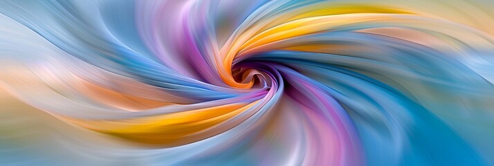 Poster - Vibrant abstract spiral rainbow lights digital art background for modern artistic designs