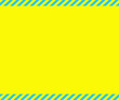 鮮やかな黄色の背景に水色のストライプのシンプルなフレーム - 6:5 - 300×250比率