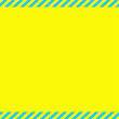 鮮やかな黄色の背景に水色のストライプのシンプルなフレーム - 正方形