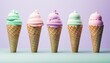 Try our new ice cream flavors: pistachio, strawberry, blueberry,  and vanilla. You will be surprised by the taste!