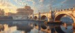 Golden Hour on Ponte SantAngelo A Timeless Italian Landmark