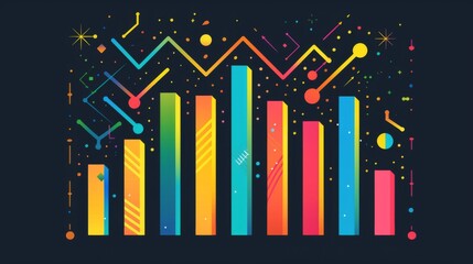 Poster - a bar chart comparing sales figures over time, highlighting growth and identifying opportunities for