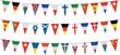 Garlands in the colors of European countries
