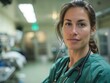 Portrait of a Confident Female Doctor in Scrubs