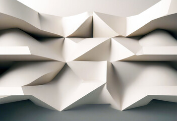 Aufkleber - 'included element each path clipping illustration rendering 3d background beige geometric subtle pre
