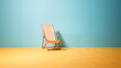 Beach Chair on a Clean Pastel Light