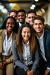 © duyina1990 - Group of smiling business professionals posing for a photo