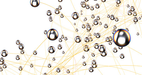 Leinwandbilder - 3d network technology in future
