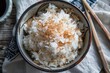 © GHArtwork - bowl of rice with bonito flakes